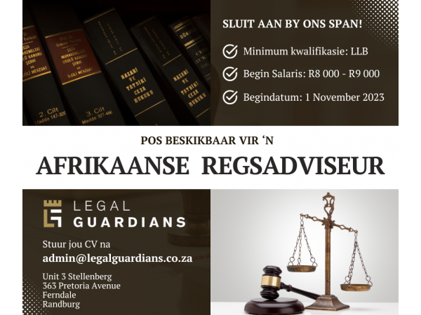Afrikaans Speaking Legal Advisor